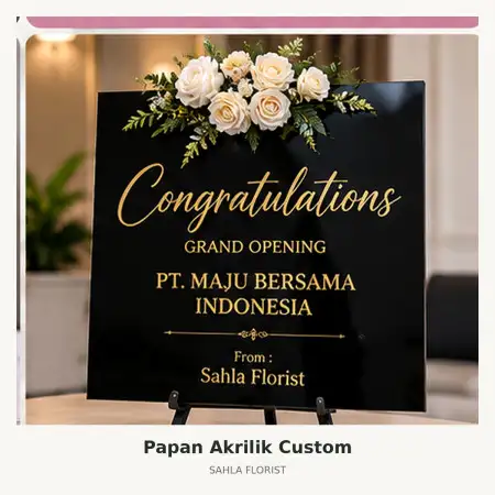 Papan Bunga Akrilik Waringinsari